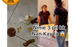 Ninie fe 3 gro pil twalet bay k-Lezo ramasse prank