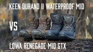 Hiking Boot Showdown | Keen Durand II Mid Waterproof Vs Lowa Renegade GTX Mid comparison review