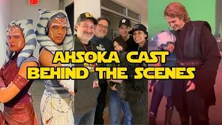 Ahsoka cast behind the scenes because I'm back in my Ahsoka era