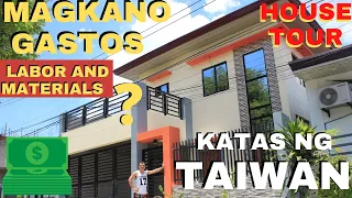 HOUSE TOUR MAGKANO GASTOS sa 2 STOREY HOUSE Labor and Materials | KATAS NG TAIWAN