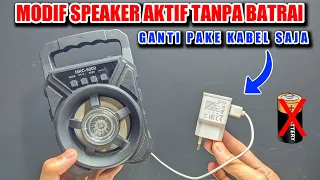 How to modify speakers that use batteries using a 5 volt adapter