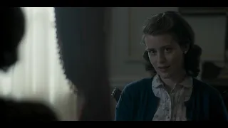 The Crown S1E1 - Claire Foy and Vanessa Kirby.  Elizabeth and Margaret "Peter... but he is married."