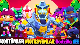 YENİ KOSTÜMLER | MUTASYONLAR | YUMURTA AÇILIMI | ÜCRETSİZ GODZİLLA KOSTÜMÜ ELMAS VEE - Brawl Stars