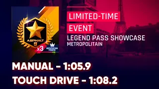 Asphalt 9 Legend Pass Showcase Touch Drive Manual DRIVE Metropolitain