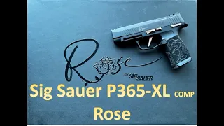 Female review of Sig Sauer P365-XL COMP Rose from unboxing to table review to range time. 9mm