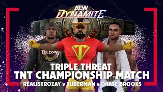 AEW Dynamite:  RealistRozay v Chase Brooks v Tuberman - Triple Threat TNT Title Match #aewdynamite