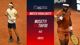 Musetti vs Tiafoe R32 Match Highlights #IBI23