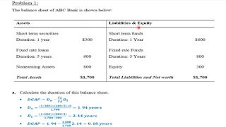 Chapter 5 - How to calculate the duration gap? - Solution of Problem 1