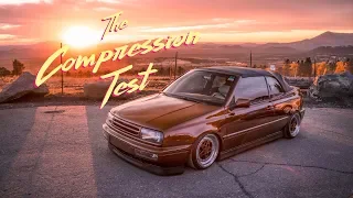 Driving our bagged VR6 swapped MK3 VW Cabriolet from Arizona to Texas | The Compression Test Ep. 3