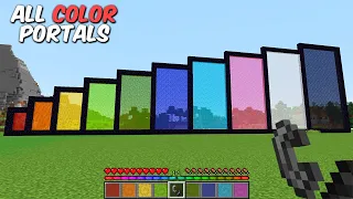 all nether portals with different colors in Minecraft