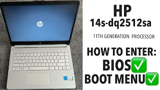 HP 14s-dq2512sa - How To Enter Bios Settings & Boot Menu Options