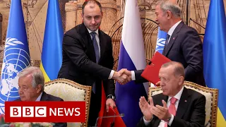 Ukraine and Russia sign 'vital' grain deal - BBC News
