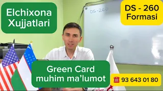 Ds 260 Grin Karta yutuq chiqqanidan keyin nima qilish kerak? Green Card