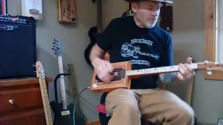 Voodoo Child Riff on 3 String Cigar Box Guitar