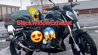 KEEWAY RKF-125 | FULL BLACK WIDOW EXHAUST SYSTEM | BEFORE & AFTER SOUNDCHECK