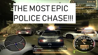 THE MOST EPIC POLICE CHASE EVER!!! - NFS MOST WANTED (2005)