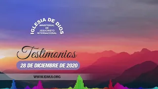 Testimonios 28 de diciembre de 2020, Iglesia de Dios Ministerial de Jesucristo Internacional