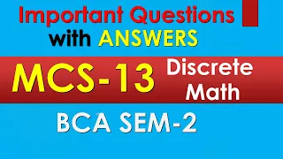 Mcs-013:Important question with answer | BCA Sem-2 discrete math | ignou exam