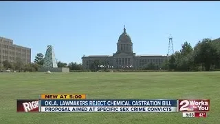 Okla. lawmakers reject Chemical castration bill