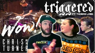 DRUM CAM BATTLE🥁| Chris Turner - Triggered (ft. Thomas Lang) | 1st Time REACTION #drumcam #reaction