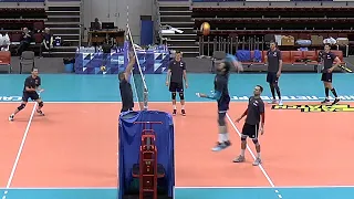 Volleyball. Attack hit.  Training. Russia. Zenit St. Petersburg team - 2021 #2