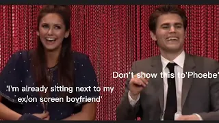 Paul Wesley and Nina Dobrev being an iconic duo for 3 minutes straight