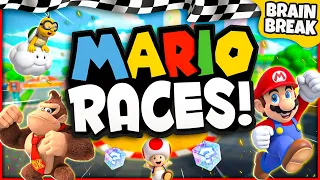 Mario Races! A Mario Brain Break Activity | Super Mario Games For Kids |  Just Dance | GoNoodle