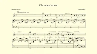 Chanson d'amour - Fauré - accompaniment and vocal line F major