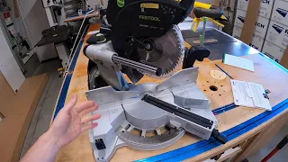 Festool Kapex!  My Shop Gets A New Miter Saw- Detailed Install and Review. Is it Better Than DeWalt?