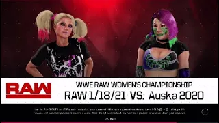 Asuka vs Alexa Bliss raw women's championship match (raw) W2k20