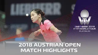 Liu Shiwen vs Chen Meng | 2018 ITTF Austrian Open Highlights (1/4)