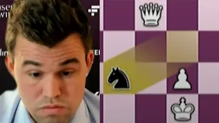 Hikaru Nakamura Sacrifices His Queen and Then His Knight Forks Magnus Carlsen's King and Queen