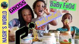 Gross Baby Food Challenge! | Sibling vs Sibling