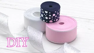 Take a few pieces of ribbon! Elegant bows from Grosgrain ribbon!