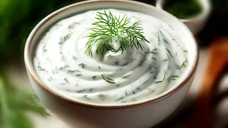 EASY Greek Yogurt Dill Sauce Dressing Recipe (HOW to Make Yogurt Sauce with Dill)