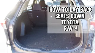 How to lay down back seats of Toyota Rav 4 2019-2023 DIY video #rav4 #toyotarav4 #toyota