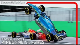 Formula Car Airborne Crashes #1 | BeamNG.drive | FR17 F1 MOD |