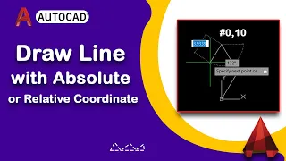 How to draw line with absolute or relative coordinate system in AutoCAD