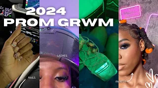 JUNIOR PROM 2024 GRWM & Prep | hair + nails+ makeup+lashes & more