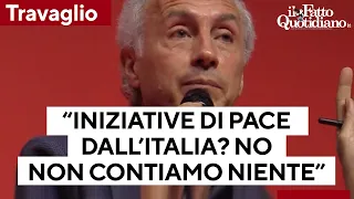 Ucraina, Travaglio: “Italia non promuove iniziative di Pace perché non conta nulla nella Nato”