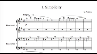 C. Norton - 1. Simplicity - Microjazz Piano duets collection 1 (score)