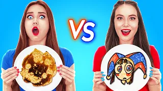 PANCAKE ART CHALLENGE || Ragatha gegen Pomni! Kochduell von 123 GO! FOOD