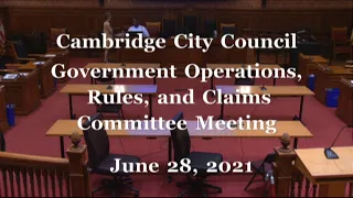 Cambridge City Council: June 28, 2021. Regular City Council Meeting