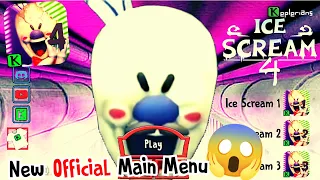 ICE SCREAM 4 OFFICIAL REAL MAIN MENU & GAMEPLAY + NEW MAP(Pink Room)!!!🤩😱🔥| FANMADE | Ice Scream 4