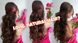 Prom hairstyle for long NATURAL hair
