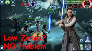 Lowest Zetas Possible! GL Rey Tier 6(Ultimate) Lightspeed Bundle Guide. Hardest Event in Game?