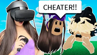 I CONFRONTED My Friends CHEATING Boyfriend!! (Roblox Vr Hands)