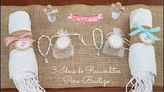 3 Ideas de Recuerditos para Bautizo niño y niña | TUTORIAL