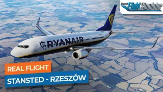 [Real Flight] London Stansted to Rzeszów - Boeing 737-800 Ryanair｜Drawyah