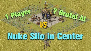 1 player vs 7 Brutal AI - Nuke Silo in Center - Red Alert 2 & Yuri's Revenge